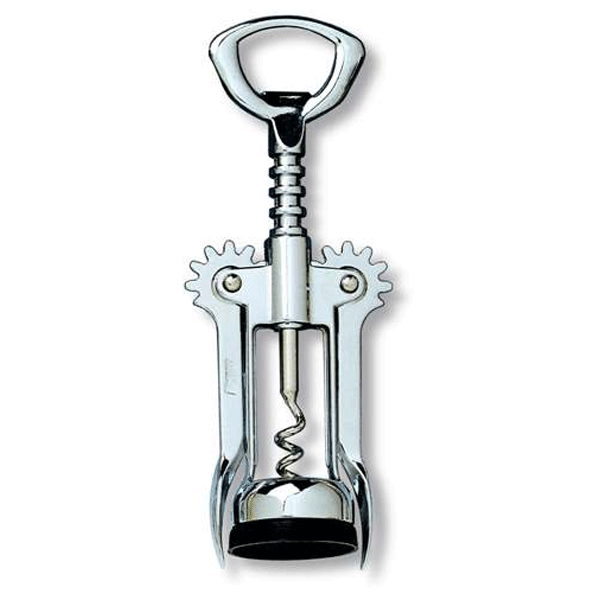 Chrome Plated Wing Corkscrew (Open Spiral Worm)