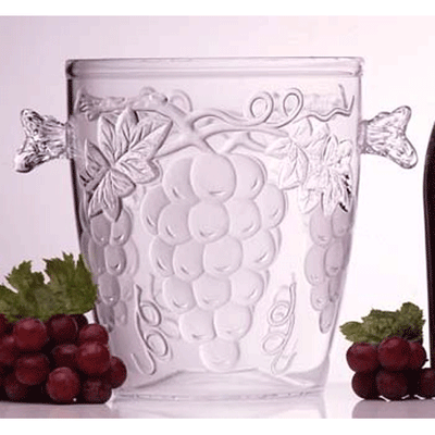 Embossed Grape Acrylic Wine Bucket