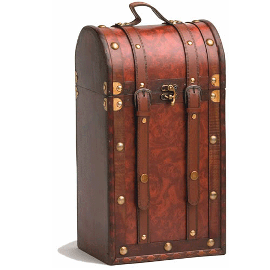 True Fabrications 2-Bottle Treasure Island Antique Box