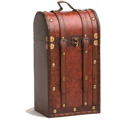 True Fabrications 2-Bottle Treasure Island Antique Box