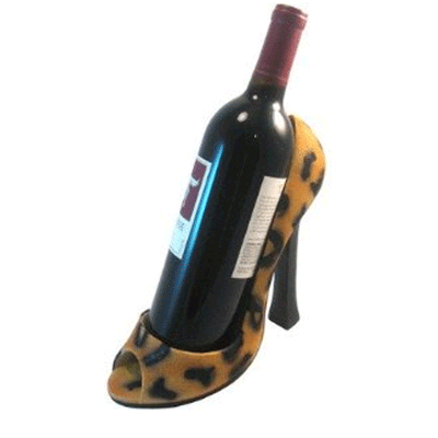 Wild Eyes Leopard High Heel Wine Bottle Holder