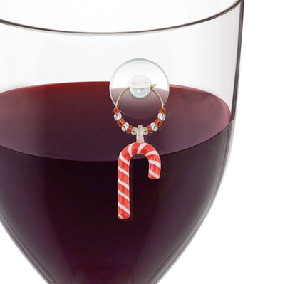 Candy Canes Suction Cup Wine Glass Charms