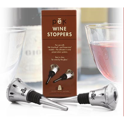 Pek Preservino Portable Wine Stoppers Set of 2 Winestuff