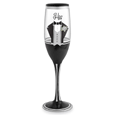 His Hand-Decorated Champagne Flute