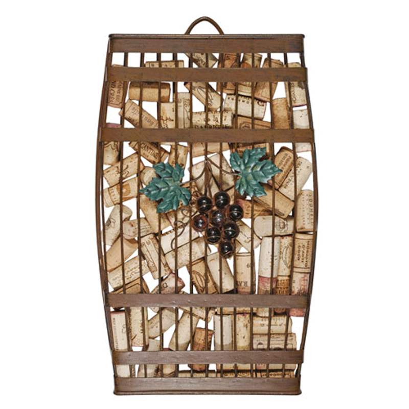 Wine Barrel Wall-Mounted Cork Holder