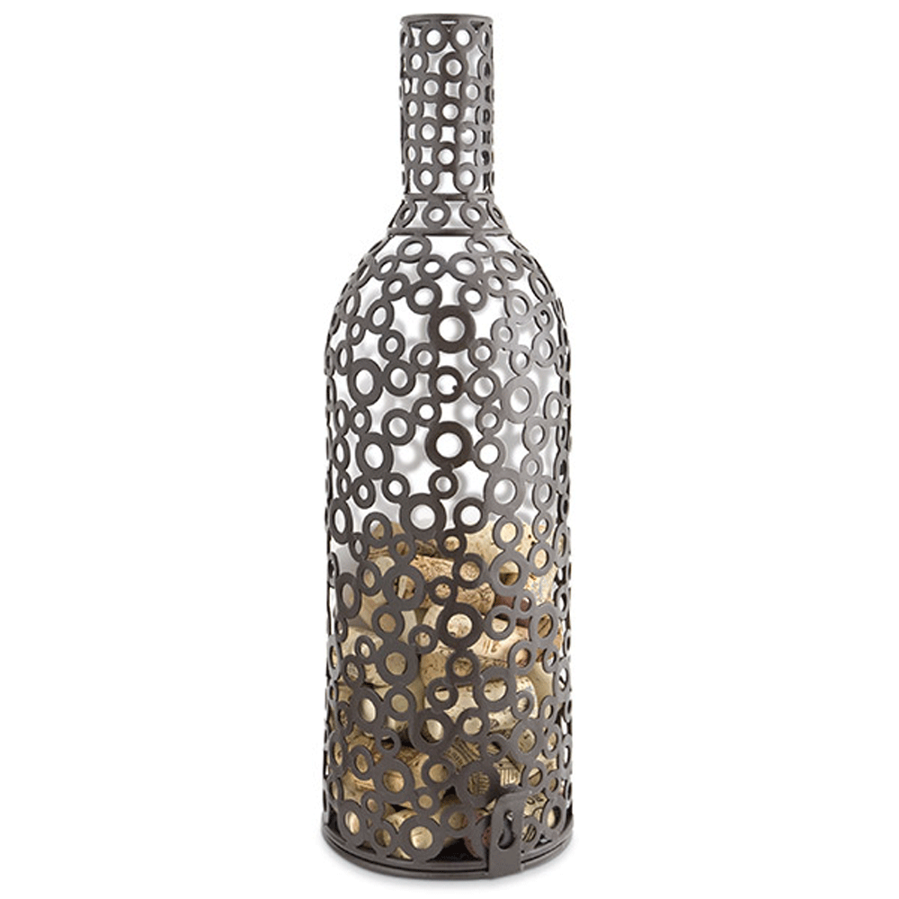 Cork cage top wine bottle