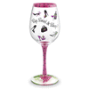 Sip, Swirl & Shop Hand-Decorated Wine Glass