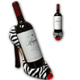 Wild Eyes Zebra High Heel Wine Bottle Holder