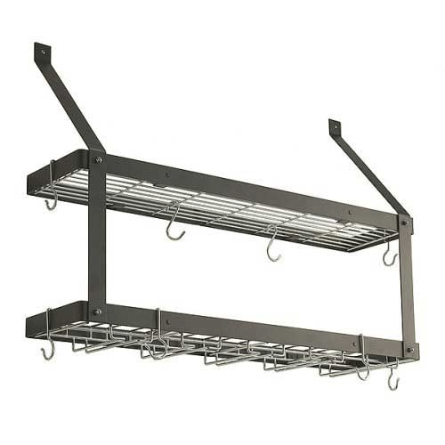 Rogar Black Steel Double Wine Rack