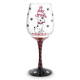 Sit... Stay... Drink! Hand-Decorated Wine Glass