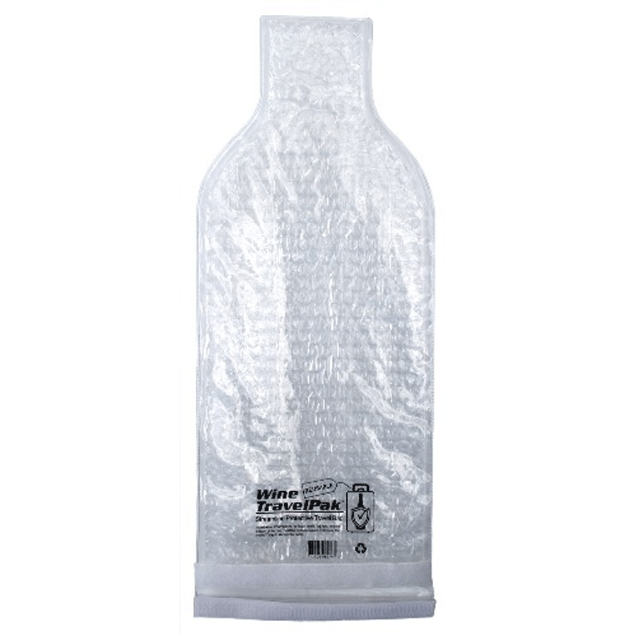 Wine TravelPak Reusable Bottle Protector, Clear