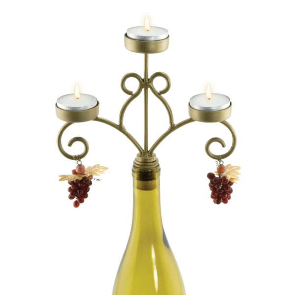 Vineyard Wine Bottle Candelabra