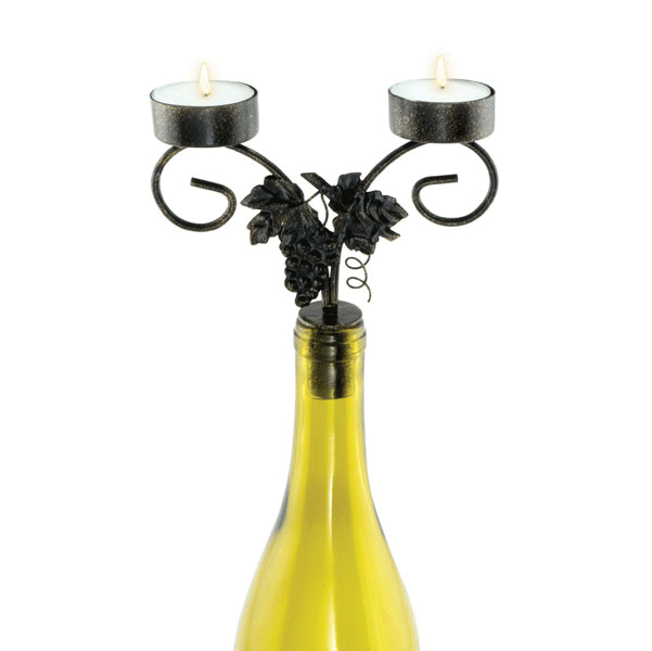 Grapevine Wine Bottle Candelabra