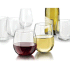 Libbey Vina Stemless Red and White Wine Glass Set  (Set of 12)