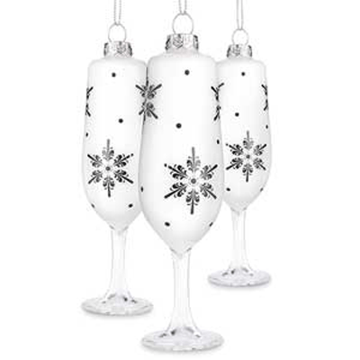 Snowflake Celebration Ornaments - White