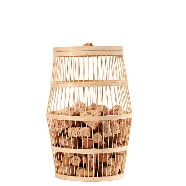 Bamboo Wine Barrel Cork Holder