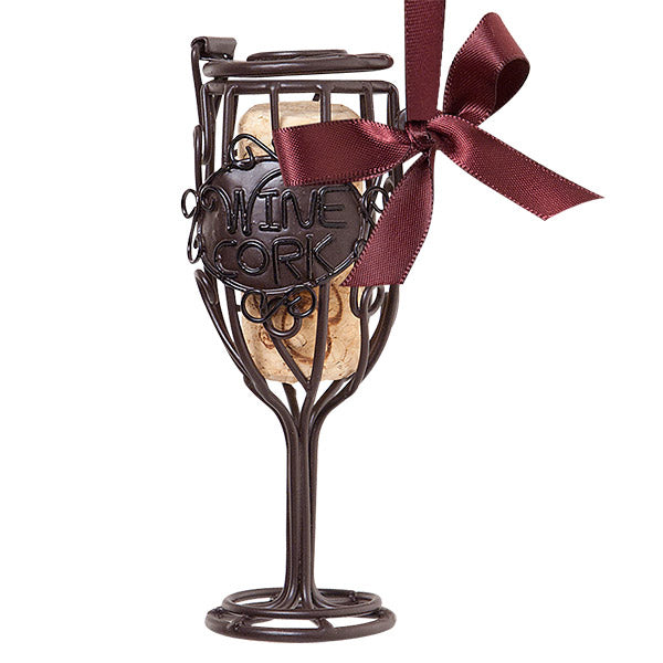 Wine Glass Cork Cage Bottle Ornament