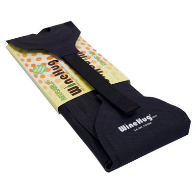 WineHug Self-Inflating Protective Travel Pouch-Black