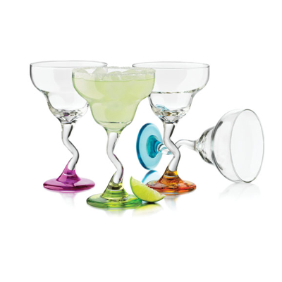 Vintage Zigzag Z Martini Glasses Set of 4 Z Stem Libbey Z 