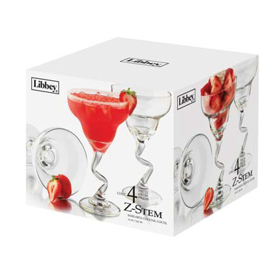 Libbey Z-Color Margarita 12oz Glassware (Set of 4) - Winestuff